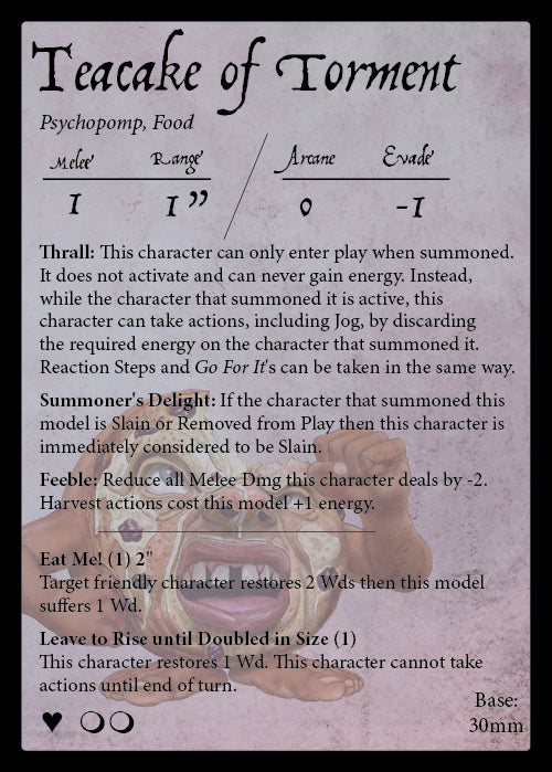 Stat Card: Teacake of Torment