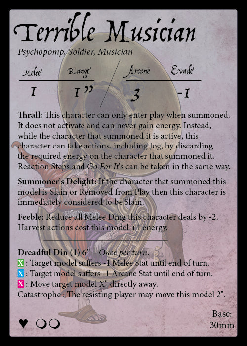 Stat Card: The Terrible Musician