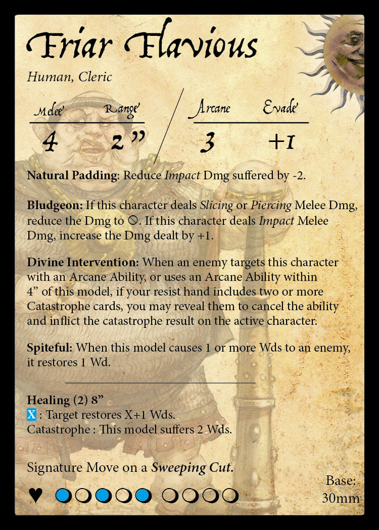 Stat Card: Friar Flavious